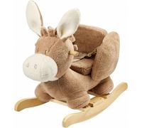 NATTOU Dondolo Bambini da 10-36 mesi a Peluche Beige - Asino