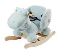 Nattou Dondolo, Romeo il Coccodrillo, Inclusa Cintura di Sicurezza, Allegro Dondolio Avanti e Indietro, 63 x 33 x 45,5 cm, Romeo, Jules e Sally, Poliestere/Legno, Celeste