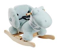 Nattou Dondolo, Romeo il Coccodrillo, Inclusa Cintura di Sicurezza, Allegro Dondolio Avanti e Indietro, 63 x 33 x 45,5 cm, Romeo, Jules e Sally, Poliestere/Legno, Celeste