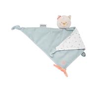 Nattou Grande Doudou per Neonato, Cotone e Velour, Gatto Lana, Compagno dalla Nascita, Ca. 65 x 40 cm, Mila, Zoe e Lana, Azzurro