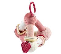 Nattou Lapidou Soft Activity Piramide │ Triangolo peluche │ Giocattolo evolutivo │ 20 cm │ Rosa cipria