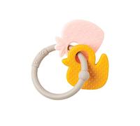 Nattou Massaggiagengive in Silicone, Fragola e Paperella, Rosa e Arancione