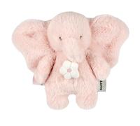 Nattou Mini Carillon in Peluche a Pelo Lungo, Elefante, Ninna Nanna "La-Le-Lu", Con Anello, Circa 20 cm, 100% Poliestere, FanFan, Rosa