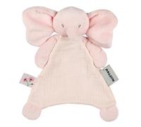 Nattou Mini Coperta per le Coccole, Elefante, Compagno dalla Nascita, Circa 25 cm, Poliestere, FanFan, Rosa