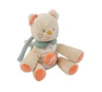 Nattou Mini-Peluche con Attività, Cotone e Velour, Con Musica, Gatto Lana, Ca. 23 cm, Mila, Zoe e Lana, Beige