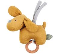 Nattou Mini-Peluche Musicale, Charlie il Cagnolino, Con Carillon Integrato, 17 cm, Vegano, Jacquard, Cotone/Poliestere, Caramello