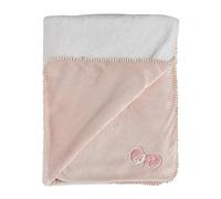 Nattou Morbidissima Coperta per le Coccole in Cotone (Popeline) e Poliestere (Velour), Alice la Volpe, 100 x 75 cm, Alice e Pomme, Rosa Antico