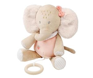 Nattou Musical Cuddly Elephant FLO, OLI, ERNEST, 24 cm, Oli Pink