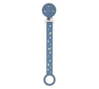 Nattou Pacifier Clip with Universal Holder Silicone, 21 cm, Dark Blue Pattern
