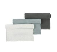 Nattou Pannolini in tessuto in 100% cotone (mussolina), Set da 3 pezzi, 65 x 65 cm, Luna e Axel, Verde/Bianco