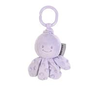 Nattou Peluche-attività in Poliestere, con Vibrazione, Polpo, Ca. 15 cm, Lapidou, Violetto