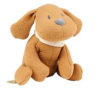Nattou Peluche, Charlie il Cagnolino, Compagno dalla Nascita, Ca. 30 cm, Vegano, Jacquard, Cotone/Poliestere, Caramello