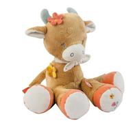 Nattou Peluche Da Coccolare, Cotone e Velour, Mucca Mila, Compagno dalla Nascita, Ca. 32 cm, Mila, Zoe e Lana, Beige