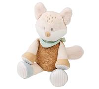 Nattou Peluche da Coccolare, Cotone e Velour, Volpe Fox, Compagno dalla Nascita, Ca. 32 cm, Mila, Zoe e Lana, Beige e Ecru