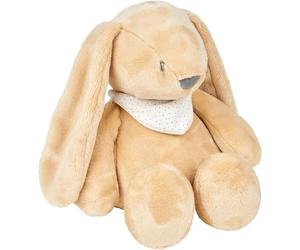 Nattou Peluche e Luce Notturna, Sleepy il Coniglietto, 7 Colori Naturali, Carillon Integrato, Batteria USB, 19,3 x 11 x 30,5 cm, Vegano, Peluche/Poliestere, Marrone Chiaro