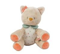 Nattou Peluche in Cotone e Velour, Gatto Lana, Compagno dalla Nascita, Ca. 32 cm, Mila, Zoe e Lana, Beige