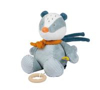 Nattou Musical Cuddly Badger Felix, 29 cm, Dusty blue