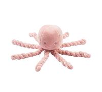 Nattou Plush Octopus, Cuddly Stuffed Soft Toy Peluche Polpo, per Neonati e Bambini prematuri, 28 cm, Lapidou, Rosa Antico, Singolo, Colore, 25 cm, 877541
