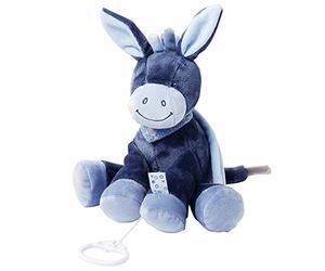 Nattou Pupazzetto Carillon Asinello Alex, Melodia La-Le-Lu, 28 x 25 x 8 cm, Alex e Bibou, Blu, 321051