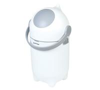 Nattou secchio per pannolini Dropy, antiodore, facile da aprire con una mano, 49,5 x 28 cm, polipropilene/ABS, bianco