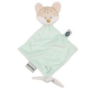 Nattou Mini Doudou per Neonato, Cotone e Velour, Fox la Volpe, Compagno dalla Nascita, 19 x 19 cm, Verde Menta