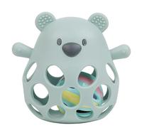 Nattou Sonaglio in Silicone con Palla, Orsetto, Circa 11 cm, Silicone, Verde Pastello