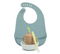 Nattou Tableware Set SILICON, 19,2 cm, Blue