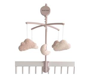 Nattou Wooden Musical Mobile Moon Cloud TEDDY, 65 cm, Teddy Beige Ecru
