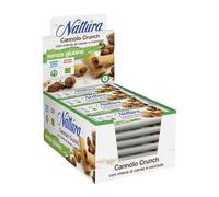 NATTURA Cannolo Crunch Bio Cacao e Nocciole, 24 x 25 g | Croccanti Cialde di Riso e Mais Ripiene di Crema alle Nocciole e Cacao, Snack Senza Glutine e Senza Lievito