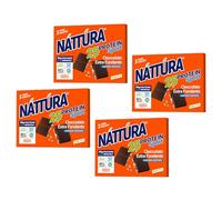 Nattura® | Cioccolato Fondente Proteico con Riso Soffiato | Tavoletta Proteica Cioccolato Riso Soffiato - 4 x 3 Tavolette Mono Porzione (Totale 4 x 60 Gr)
