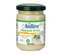 NATTURA Maionese di Riso Bio, Maionese Vegetale Senza Uova e Senza Glutine a Base di Riso, 25% di Grassi in Meno, Prodotto Vegano, 156 ml