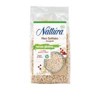 NATTURA Riso Integrale Soffiato, Chicchi di Riso Soffiati Senza Glutine, a Basso Contenuto di Grassi Saturi e Fonte di Fibre, Prodotto Vegano, Confezione da 125 g