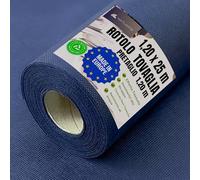 NATUARTE, Tovaglia in Rotolo TNT, 1.20 m x 25 m, PRETAGLIO invisibile ogni 1,20 m, Tovaglia Usa e Getta, Effetto tessuto, Celebrazioni Compleanni Eventi, Colore Blu Scuro 1.20x25m