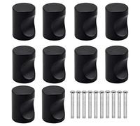 NATUCE 10PCS Nero Pomelli per Porta, Pomolo per Mobile, Pomelli per Mobili con Viti, Maniglia per Armadietto, Manopole per Mobili da Cucina, Pomelli per Cassetti per Porta, Armadio, Cassetto Credenza