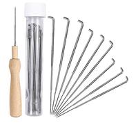 NATUCE 30PCS 3 Taglie Aghi Feltro da Feltrare Strumenti di Lana Feltro, Kit Aghi infeltriti, Aghi per Lana Cardata, Strumenti di Lana Feltro, Aghi Lana con Bottiglie, Manici in Legno con Aghi