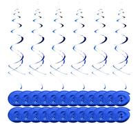 NATUCE 30Pcs Compleanno Festa Turbinii Appesi,Decorazioni a Spirale,Turbinii Sospesi,Pendenti a Spirale Turbinio,Pendenti Ghirlande Decorazione a Soffitto Turbini per Matrimonio,Baby Shower (Blu)