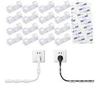 NATUCE 40 Pezzi 7mm Clip per Cavi con Adesivo, Clip Fermacavi da Parete, Fermacavi a Clip, Fermacavo per Casa o Ufficio, Cavi da Scrivania, Muro, Pareti, Gestione dei Cavi per TV PC Laptop Casa