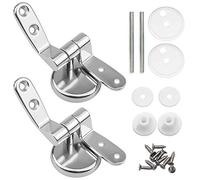 Natuce Cerniere Copriwater di ricambio rifinite in lega di zinco Cerniere Coprivaso Sedile WC per Legno | Resina | MDF Sedili WC - Compresi i Raccordi