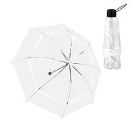 NATUCE Trasparente Ombrello Antivento Forte - Pieghevole, Portatile, Leggero e Compatto, Mini Piatto per Signore, Uomo, Unisex