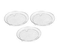 NATUDECO 3pcs da 7,9 pollici di rastrelliere rotonde in acciaio inossidabile rack staccabile a 3 strati a portata di griglie a portata di lavastoviglie Accessori