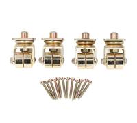 Natudeco 4 Pezzi Ruote per Pianoforte Verticale Robuste Ferramenta per Mobili Ruotare Ferro Girevole in Metallo Doppia Ruota di Ricambio con Viti