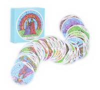 Natudeco 78Pcs mazzo di tarocchi squisita Rotonda Carte dei Tarocchi Deck Set Tarocchi con guida per Tutti I Livelli di Abilità Principiante