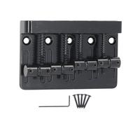 Natudeco Bass Bridge Ponte Hardtail a 4 corde Sella fissa a 4 corde per ponte per basso elettrico a 4 corde (Nero)