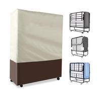 Natudeco Copertura antipolvere pieghevole per letto, Copertura contenitore per divano letto Fits 32" Single Folding Beds Waterproof Protection Rollaway Bed Cover for Indoor Outdoor(33,4" x12,9 x42,1)