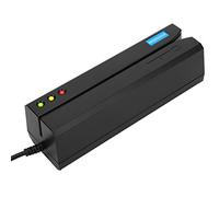 Natudeco Lettore di Schede Magnetiche Scrittore MSR605X Lettore di Schede a Striscia Indicatore LED Scrittore a Banda Magnetica Indicatore Luminoso Cicalino Scorrimento Manuale 3 Tracce