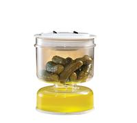 Natudeco Pickle and Olive Jar Wet Separation Pickle Jar ermetico Kimchi Hourglass Jar ermetico Kimchi Wet Dry Dispenser Contenitore per la conservazione degli alimenti di sottaceti