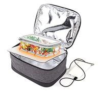 Natudeco Scaldavivande Portatile Borsa Per Il Pranzo con Riscaldamento USB Piccolo Forno Portatile Contenitore Per Il Riscaldamento degli Alimenti Elettrico Per Viaggi Ufficio Campeggio (Grigio)