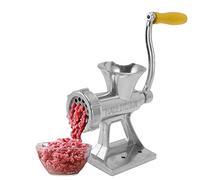 Natudeco Tritacarne Manuale Tritacarne Lega di Alluminio Argento Funzionamento Semplice Tritacarne Piccolo con Manico Stuffer per Salsicce Riempitrice a Manovella per Cucina Domestica