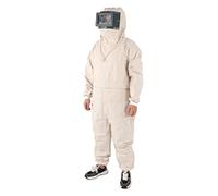 Natudeco Tuta per sabbiatura, protezione integrale per proteggere gli schizzi di polvere per la costruzione navale in ghisa, bianco, Taglia unica