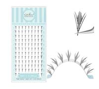 Natuhana Comic Wings Ciglia Ventagli Blend Anime Manga Individuale Lashes Prefabbricato Fan Volume Russo Eyelash Extension Professionale(0.07 C,8-13mm)